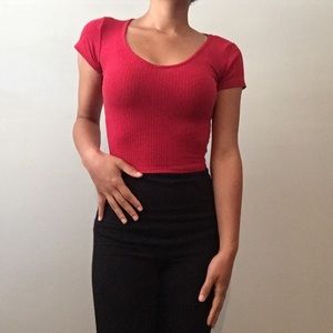 Charlotte Russe Red Crop Top